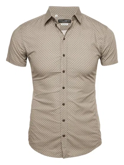 Pre-owned Dolce & Gabbana Geometric-print Shirt In Neutral