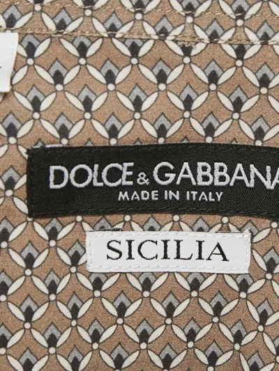 Pre-owned Dolce & Gabbana Geometric-print Shirt In Neutral