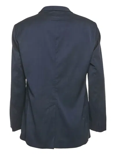 Pre-owned Emporio Armani Zip-up Wool Blazer In Blue