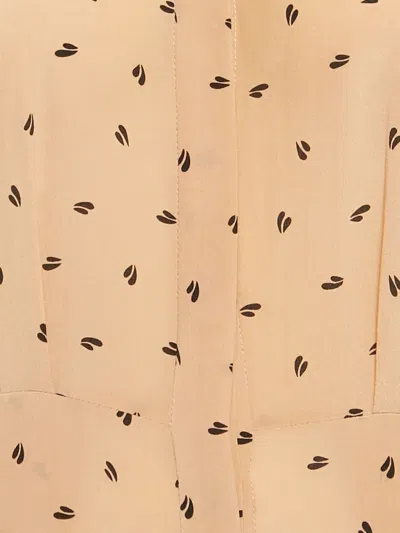 Pre-owned Max Mara Pleated Printed Dress In Neutral