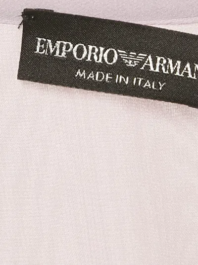 Pre-owned Emporio Armani Tiered Silk Dress In Purple