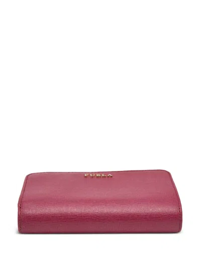 Pre-owned Furla Babylon Leather Wallet In Pink