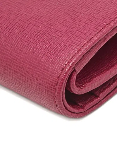 Pre-owned Furla Babylon Leather Wallet In Pink