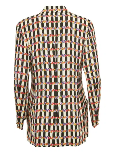 Pre-owned Versace Silk Single-breasted Blazer In Neutral