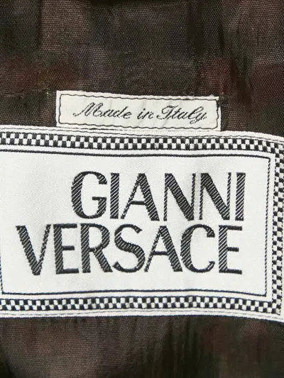 Pre-owned Versace Silk Single-breasted Blazer In Neutral