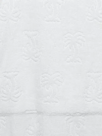 Pre-owned Zimmermann Palm-tree Fringed Maxi Dress In White