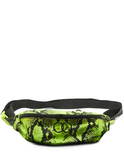 Pre-owned Off-white Snakeskin Belt Bag In Green