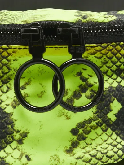 Pre-owned Off-white Snakeskin Belt Bag In Green