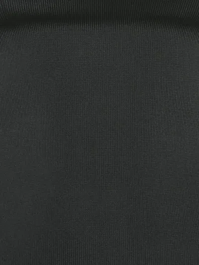 Pre-owned Balmain Ribbed-knit Mini Dress In Black