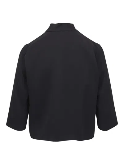 Peter Cohen Collared-neck Top In Black