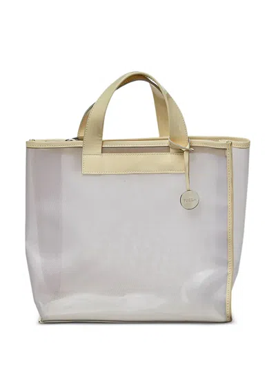 Pre-owned Furla 405637 Cream In Neutral