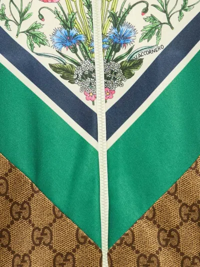 Pre-owned Gucci Floral Gg Track Jacket In Brown