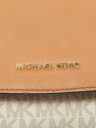 Pre-owned Michael Kors Monogram Crossbody Bag In Brown