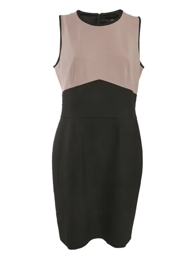 Pre-owned Hugo Boss 2010s Colour-block Dalota Dress In Black