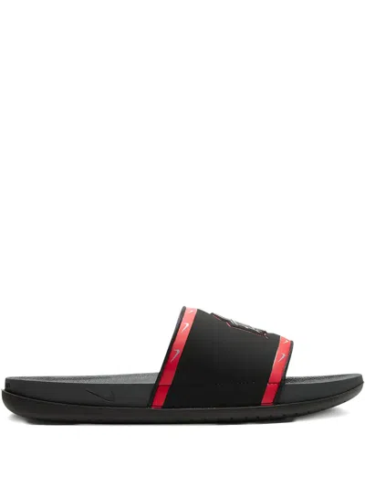 Nike Offcourt Logo-detail Slides In Black
