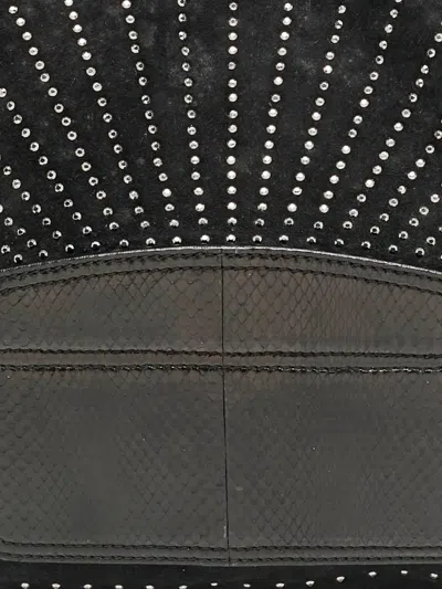 Pre-owned Jimmy Choo Stud-embellished Chain Shoulder Bag In Black