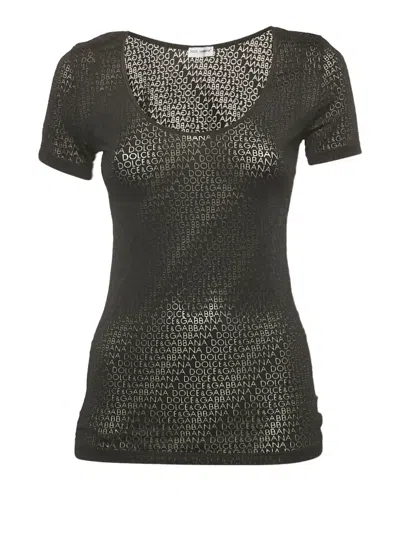 Pre-owned Dolce & Gabbana Logo Short-sleeve T-shirt In Black