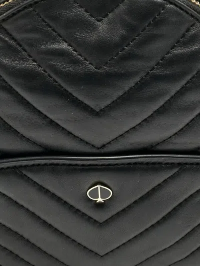 Pre-owned Kate Spade 2020s Chevron-quilted Backpack In Black