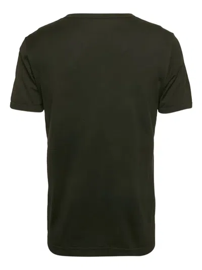 Pre-owned Dolce & Gabbana Logo-plaque Cotton T-shirt In Black