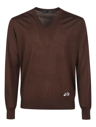 Gabriele Pasini V-neck Embroidered-detail Sweater In Multi