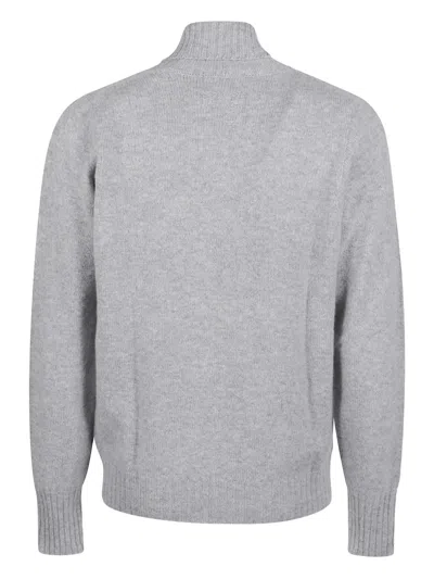 Drumohr Turtleneck Thin Wool Long Sleeves Sweather In Brown