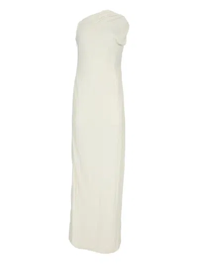Tom Ford Draped One-shoulder Maxi Dress In White