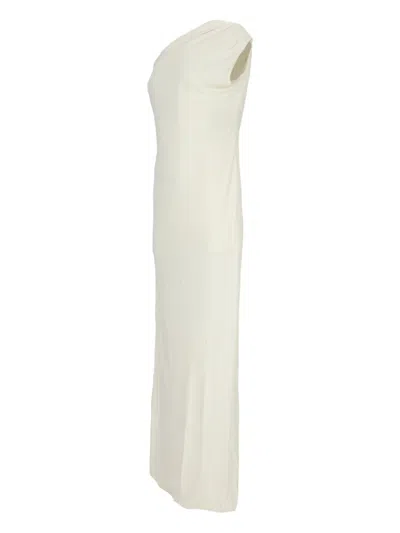 Tom Ford Draped One-shoulder Maxi Dress In White