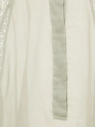 Pre-owned Stella Mccartney Broderie-anglaise Long-sleeve Blouse In Gray