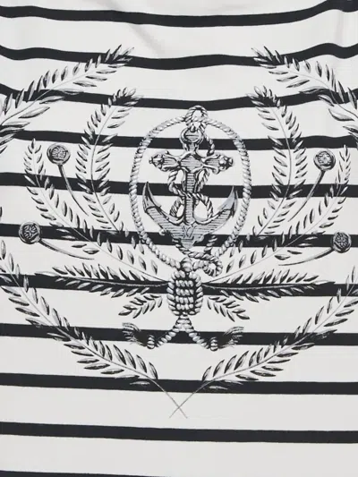 Pre-owned Louis Vuitton Nautical-stripe Dress In White