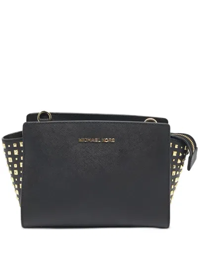 Pre-owned Michael Kors Selma Crossbody Bag In Black