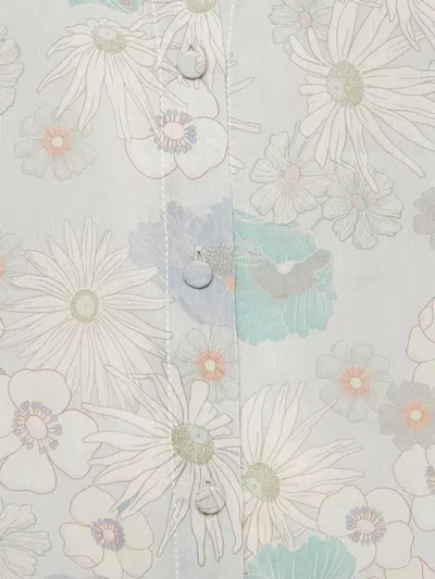 Pre-owned Sandro Floral-print Shirt In Blue