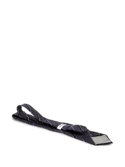 Pre-owned Giorgio Armani Striped Tie In Purple