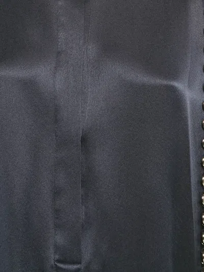 Pre-owned Loewe Chain-detail Satin Shirt Dress In Blue