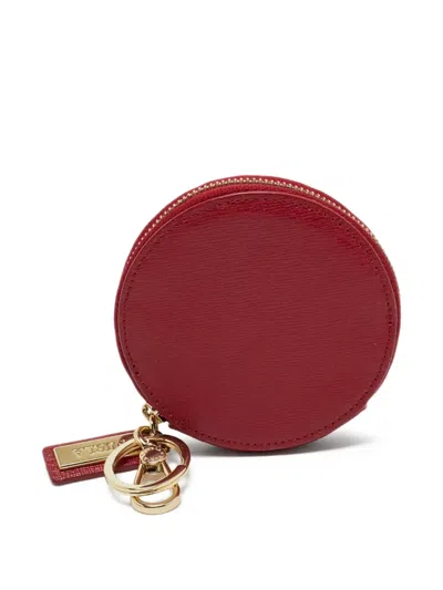 Pre-owned Furla 2010s Round-zip Coin Purse In Red