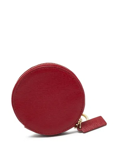 Pre-owned Furla 2010s Round-zip Coin Purse In Red