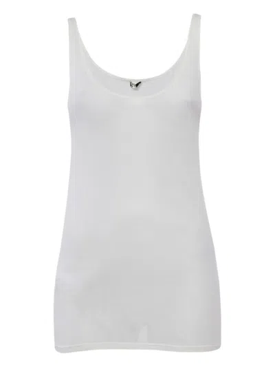 Pre-owned Saint Laurent Ribbed Tank Top In White