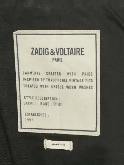 Pre-owned Zadig & Voltaire Lasso Leather Jacket In Black