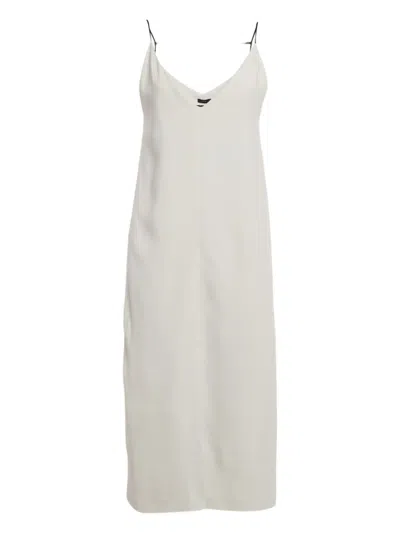 Pre-owned Joseph Sleeveless Midi Dress In Gray