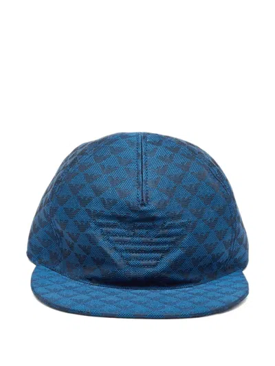 Pre-owned Emporio Armani 2000s Logo-print Cap In Blue
