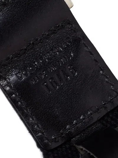 Pre-owned Dolce & Gabbana Eyelet-detail Canvas Belt In Black