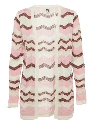 Pre-owned Missoni Chevron-knit Cardigan In Pink
