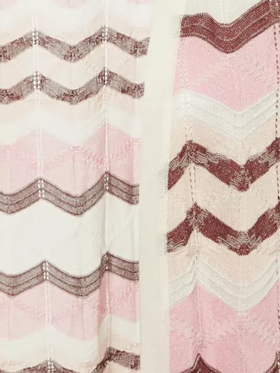 Pre-owned Missoni Chevron-knit Cardigan In Pink