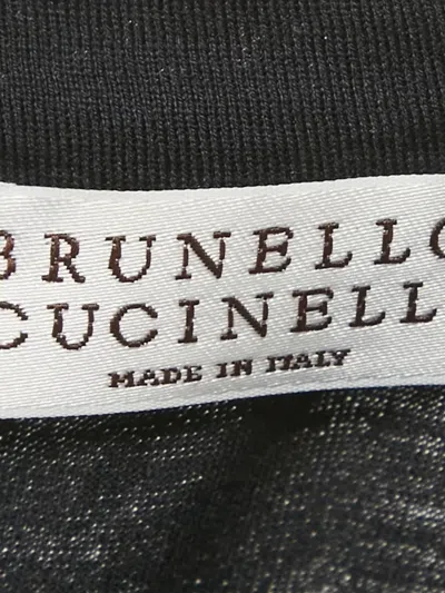 Pre-owned Brunello Cucinelli Monili-chain Cotton Blouse In Black