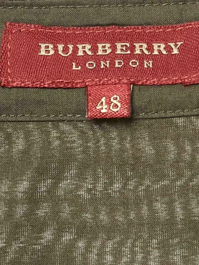 Pre-owned Burberry Button-front Cotton-silk Shirt In Green