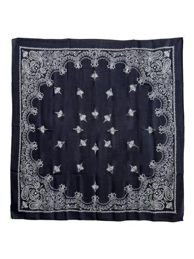 Destin Paisley-print Bandana Scarf In Blue