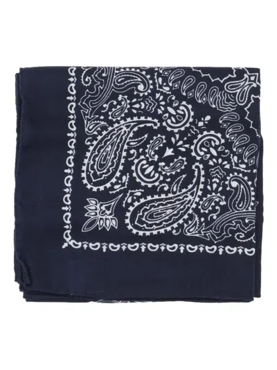 Destin Paisley-print Bandana Scarf In Blue