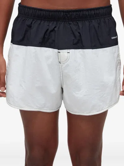 Osklen Two-tone Elasticated Swim Shorts In White