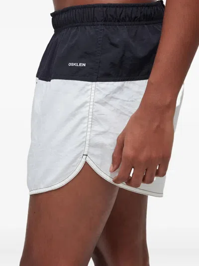Osklen Two-tone Elasticated Swim Shorts In White