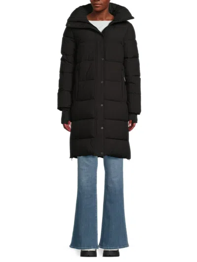 Bcbgmaxazria Women's Missy 3/4 Pillow Puffer Coat In Black