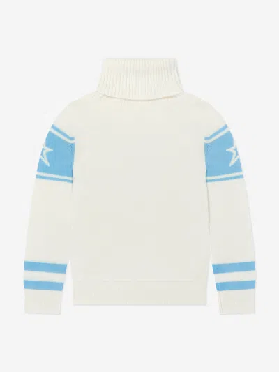 Perfect Moment Girls Merino Wool Schild Jumper In White